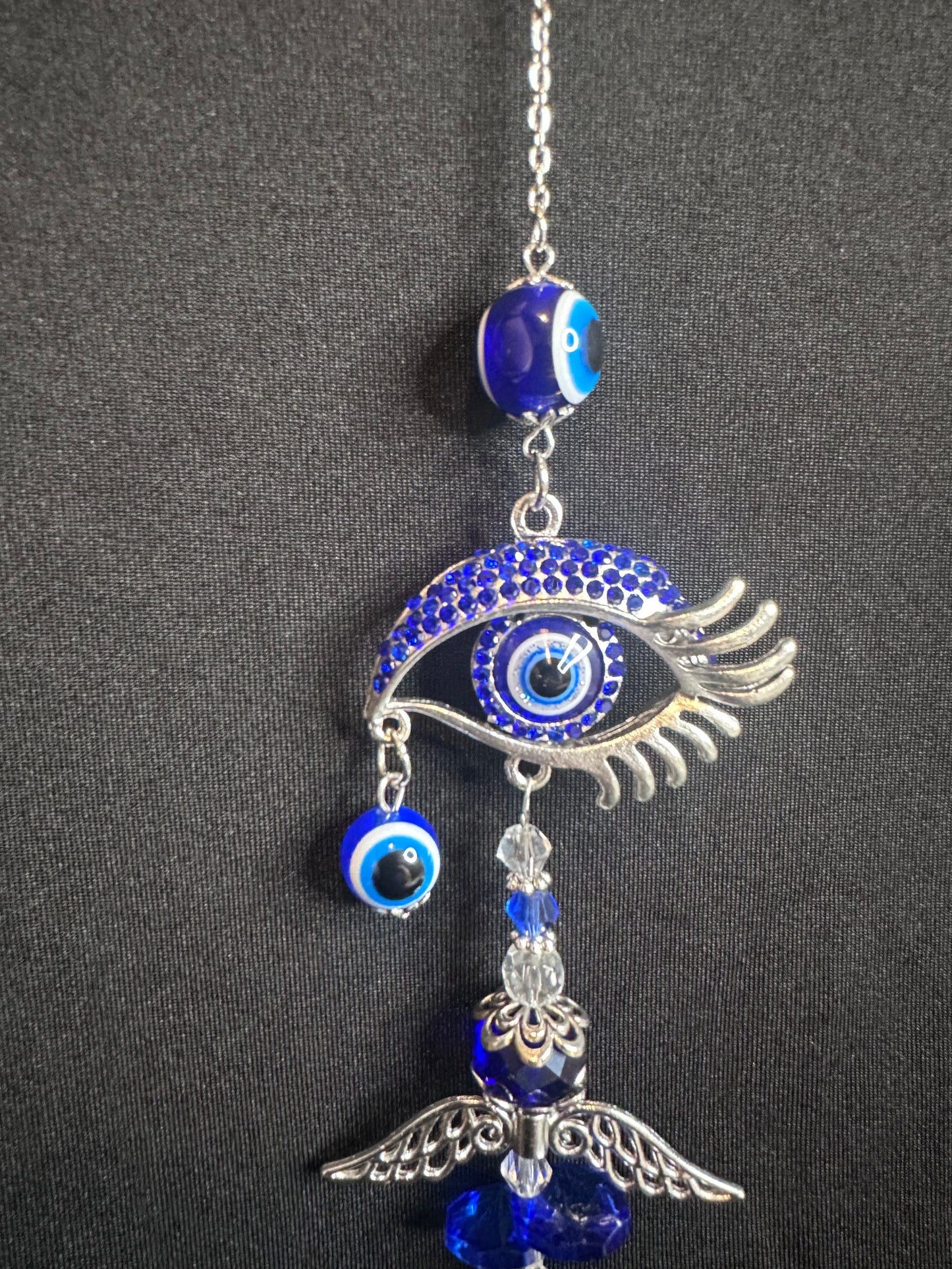 Blue Evil Eye Crystal Suncatcher B