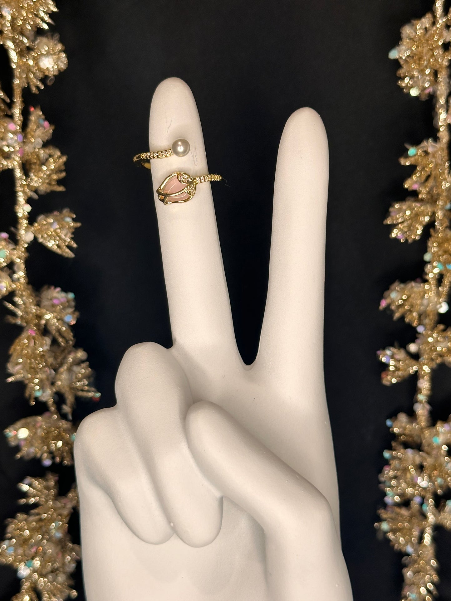 Faux Pearl Decor Ring